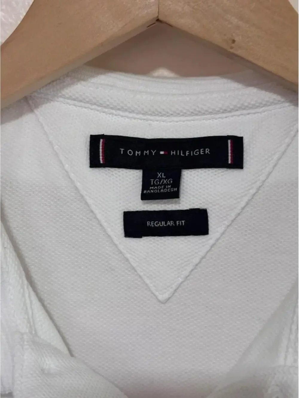 Tommy Hilfiger White Polo with Embroidered‎ Name XL